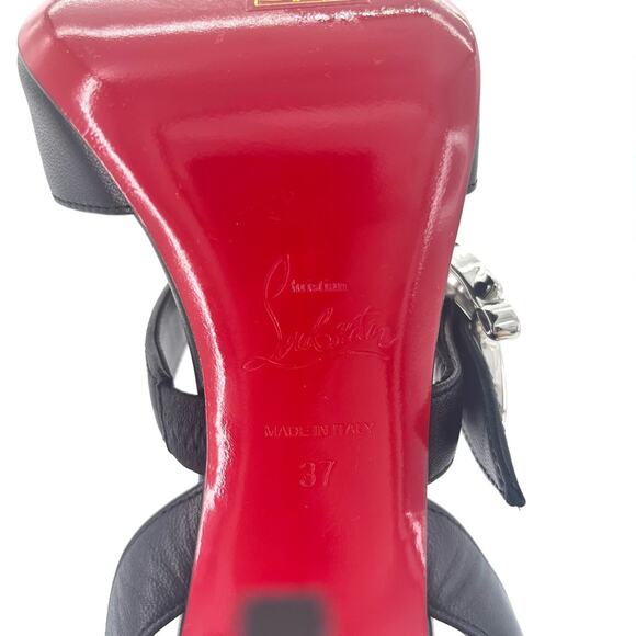 NEW Christian Louboutin Giddylina 100 Pointed Toe Strappy Stiletto Pumps 37 - Picture 9 of 9